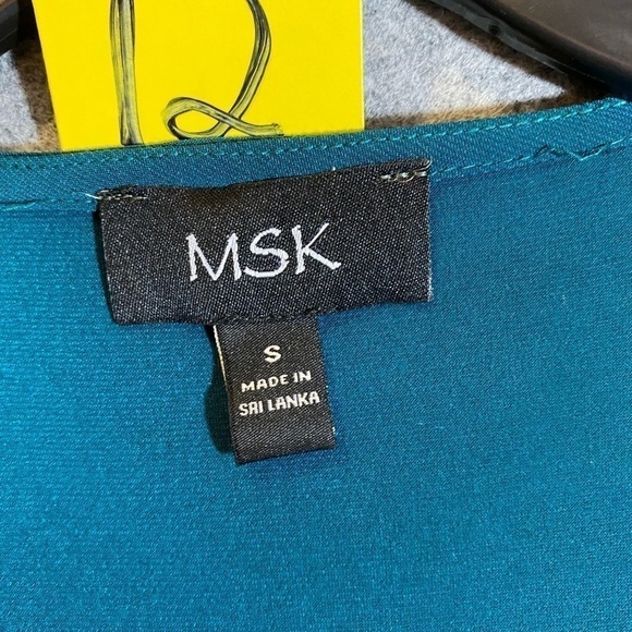 12 MSK White Rhinestone Embellished Green Party Dress Size S - Picture 4 of 5